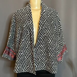 🆕 SIGNATURE8 Open Front Embroidered Jacket